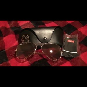 Authentic Ray Ban aviator sunglasses.